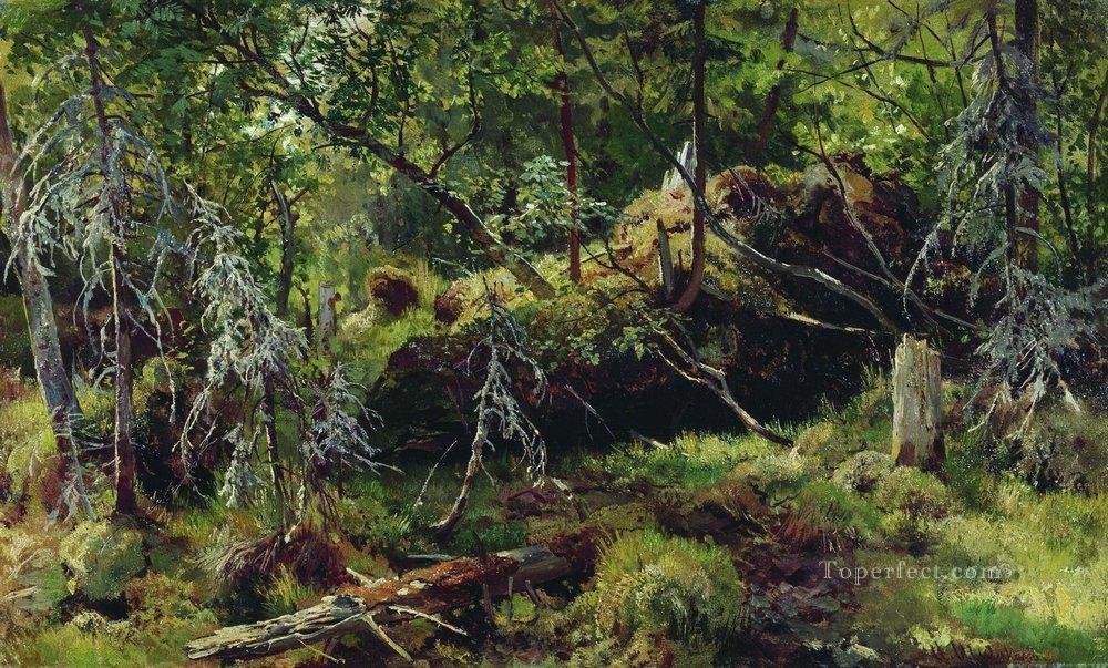 branches classical landscape Ivan Ivanovich Oil Paintings